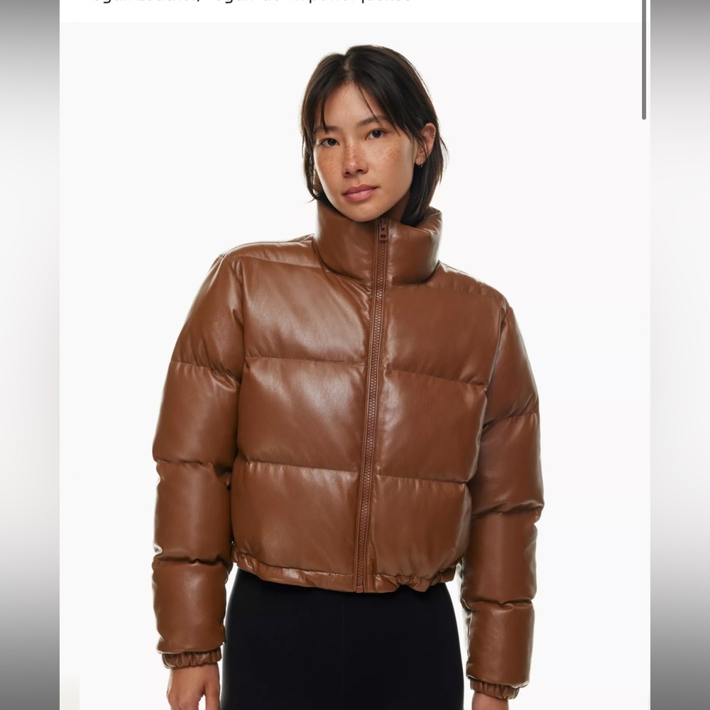 Aritzia vista puffer cognac